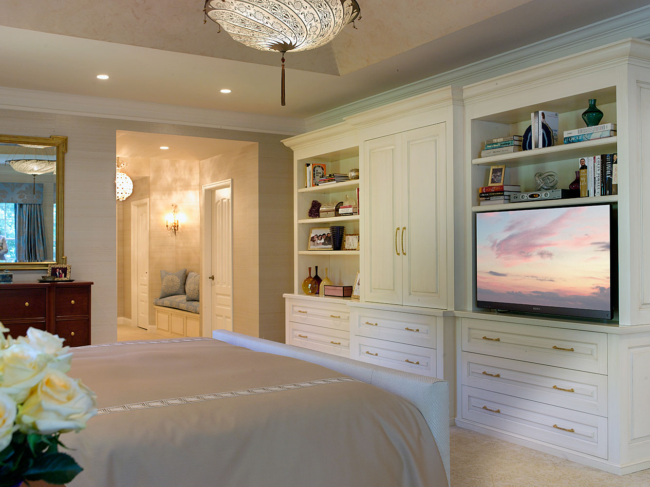 Transitional Master Bedroom Interior
